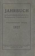 Studentika Buch Jahrbuch Des Kartellverbandes Der Katholischen Studentenvereine Deutschlands 1927 Verlag Germania II (fl - Ohne Zuordnung