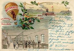 Berlin (1000) Bären Kaffee Ballon Werbe AK 1899 I- - Oorlog 1914-18