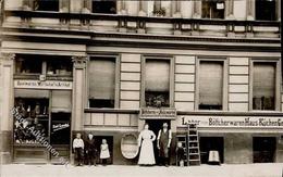 Berlin Friedrichshain (1000) Barnimstr. 14 Böttcherei Holzwaren Emil Lendel Foto-Karte II (beschnitten) - Guerra 1914-18