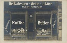 Berlin Kreuzberg (1000) Zossener Str. 8 Kolonialwaren Delikatessen U. Weinhandlung Rudolf Hintzmann Foto-Karte I-II - Guerra 1914-18