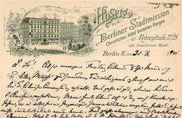 Berlin Mitte (1000) Hospiz Hotel Berliner Stadtmission Mohrenstraße 27-28 1901 I-II - Weltkrieg 1914-18