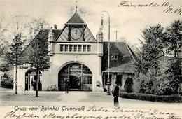 Grunewald (1000) Bahnhof Gelaufen Nach Shanghai 1905 I-II (fleckig) - Guerra 1914-18