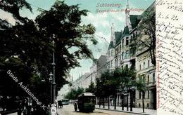 Schöneberg (1000) Hauptstraße Straßenbahn  1905 II (Stauchung) - Guerra 1914-18