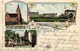 Steglitz (1000) Rathaus Rosenkranz-Kirche Am Stubenrauch-Platz Straßenbahn 1903 II (Ecken Abgestoßen, Randeinkerbung) - Guerra 1914-18