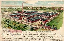 Tegel (1000) Fabrik Borsig-Werke Eisenbahn 1902 I-II (Ecken Abgestoßen) Chemin De Fer - Guerra 1914-18