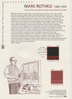 France Document Officiel 2016 Mark Rothko 5030 - Documents Of Postal Services