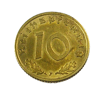 10 Reichspfennig -  Allemagne -   1938 F -  Br. Alu - TB+ - - 2 Reichsmark