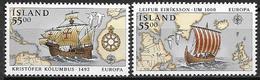 Islande 1992 N° 715/716 Neufs Europa Découverte De L'Amérique - Neufs