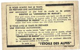 Buvard - L'ETOILE DES ALPES - JONQUILLE De MAILLE - Condiment Remplaçant La Mayonnaise - Produits Laitiers