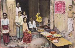 Sri Lanka Native Fruit Shop Ceylon SINGHALESE Natives Old Postcard Ethnique Asie Asia Etnisch Azie ETHNIC - Sri Lanka (Ceylon)