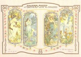75 - PARIS 9 ème : LE GRAND CAFE DES CAPUCINES Les Frères Blancs - 6 Bld Des Capucines CPM GF ( Style MUCHA Art Déco ) - Cafés, Hoteles, Restaurantes