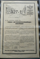 Poster: Feinkost- Und Kolonialwarenhandlungen Deutschlands 1925 - Altri & Non Classificati