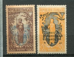 8319  MOYEN CONGO  N°57 Et 98 * 35c. Brun-lilas Et Bleu, 50c. Jaune Foncé Et Noir    1907- 17/1926-28   TTB - Unused Stamps