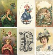 Frauen Kinder Poesie 2 Alben Mit Circa 180 Ansichtskarten Dabei Viele Lithos Und Präge-Karten I-II Femmes - Ohne Zuordnung