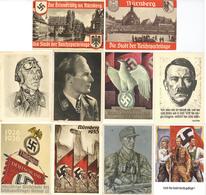 WK II Partie Von Circa 820 Ansichtskarten In 9 Alben, U.a. Viel Hitler, Reichsparteitag, Usw. I-II - Guerra 1939-45