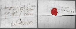 Lettre Avec Correspondance De 113 LIVOURNE Pour Firenze + Cachet De Cire Rouge Intact - 1792-1815: Conquered Departments