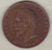 5 Centimes 1862 A Paris. Napoléon III - 5 Centimes