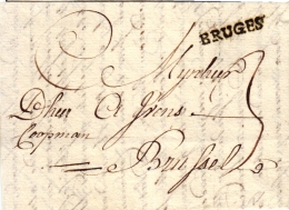 Österreichische Niederlande, Brief Aus Brügge Nach Brüssel, 1768 - 1714-1794 (Oostenrijkse Nederlanden)