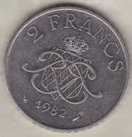 MONACO . 2 FRANCS 1982  RAINIER III - 1960-2001 Francos Nuevos