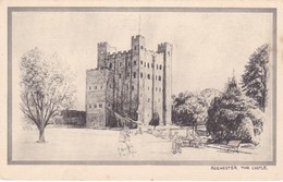 Postcard Rochester The Castle Kent Pencil Sketch By Photochrome Pencilette Series  My Ref  B12409 - Rochester