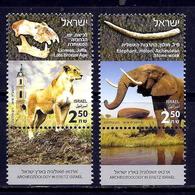 Israel.2018.Archeozoology In Eretz Israel.Lioness,elephant.2 V. ** . - Unused Stamps (with Tabs)