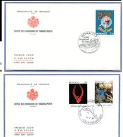 Delcampe - FDC Monaco N° 1774/75 - 1753 - Cirque - Joyaux De La Mer - FDC