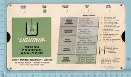 Regle Calcul - Lightnin Mixing Process, Analizer, Tank Volume Calculator, Rule - Other & Unclassified