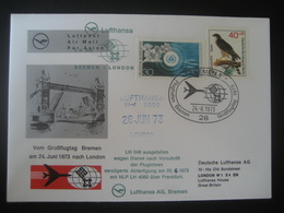 Deutschland Westberlin 1973- Beleg Vom Großflugtag In Bremen Mit Sonderstempel Auf MiNr. 444 - Lettres & Documents