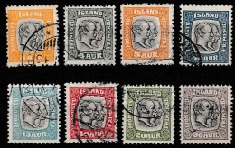 Iceland Dienstmarke 1907 Mi. Dienst 24-31 Complete LUXE Used - Dienstzegels