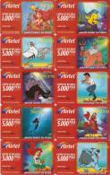 SERIE COMPLETA  DE 10 TARJETAS DE LA SIRENITA NUMERO 607 (DISNEY) - Airtel