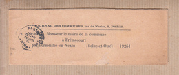 BANDE De JOURNAL   De PARIS    Le 28 FEV 1893 Pour CORMEILLES En VEXIN   Seine Et Oise - Newspapers