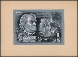 1948 Légrády Sándor Bélyegtervező Művész Wagner Bélyegterve Aláírás Nélkül (18 X 10 Cm, Illetve 28 X 20 Cm) - Other & Unclassified