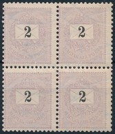 ** 1889 2kr Elfogazott Négyestömb (1 Bélyegen Gumihiba) Gum Disturbance On 1 Stamp - Andere & Zonder Classificatie