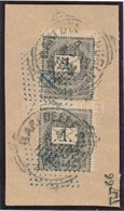 1898 2 X 1kr  BARI Kék Pontozott Horgony Bélyegzéssel (Peterdi) - Andere & Zonder Classificatie