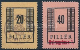 ** Nyíregyháza 1945 I. 20f + II. 40f, Garancia Nélkül (125.000) - Altri & Non Classificati