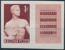 ** 1958 Keszthelyi Ifjúsági Találkozó Vágott Szelvényes Bélyeg (3.000) - Other & Unclassified