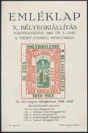 ** 1965 Than Mór Bélyegterv Emlékív - Nagykanizsai - Andere & Zonder Classificatie