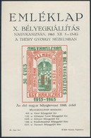 ** 1965 Than Mór Bélyegterv Emlékív - Nagykanizsai - Other & Unclassified