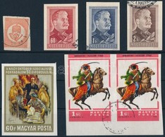 ** (*) O 1871-1978 Hírlapbélyeg + 6 Db Vágott Bélyeg, Közte Sztálin Sor, Pár, Eltolódás - Used Stamps