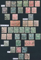 (*) * O 1881-től 40 Klf Színesszámú Krajcáros összeállítás I. és II. Lemez Vegyesen, Benne Sorok, Változatok, Párok, Dur - Used Stamps