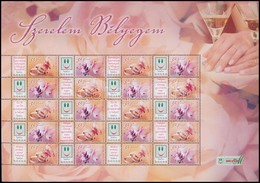 ** 2004-2007 3 Klf Teljes ív: Karácsonyi Bélyegem - Sütemények + Szerelem Bélyegem + Üzenet Bélyegem - Tollak (29.500) - Gebruikt