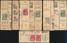 1941-1943 8 Db Délvidéki Bélyegzés Csomagszállító Szelvényeken - Gebruikt