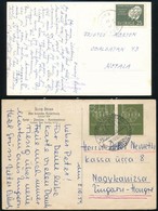 1959 Német Levelezőlap 2 X 10 Pf Europa CEPT Bélyeggel és 1964 Svéd Lap 25 Öre Nobel Díjasok Bérmentesítéssel - Altri & Non Classificati