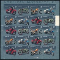 ** Amerikai Egyesült Államok Motorkerékpárok Bélyegív, 7,80 $ Névérték - Sonstige & Ohne Zuordnung