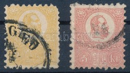 O 1871 Kőnyomat 2kr + 5kr Fog- és Sarokhiány - Andere & Zonder Classificatie