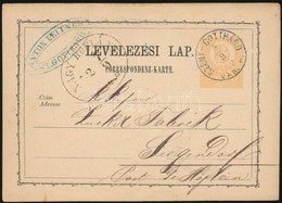 1872 Díjjegyes Levelezőlap 'SZENT - GOTTHÁRD VAS M' - 'NAGY HÖFLANY' - Other & Unclassified