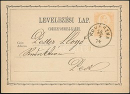 1874 2kr Díjjegyes Levelezőlap / PS-card 'KOVÁSZNA' - Budapest/Főposta - Sonstige & Ohne Zuordnung