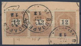 1889 12kr 3-as Csík Lemezhibával - Other & Unclassified