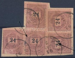 1889 5 X 24kr Elfogazással, Lemezhibákkal 'KÁROLYVÁROS' - Other & Unclassified