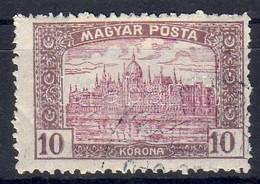 O 1919 Magyar Posta 10K Jobbra Tolódott Középrész + Balra Tolódott értékszámok - Altri & Non Classificati